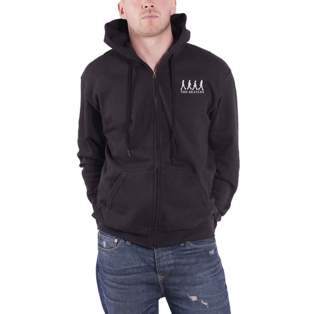 The Beatles Unisex Adult Abbey Road Full Zip Hoodie / Black